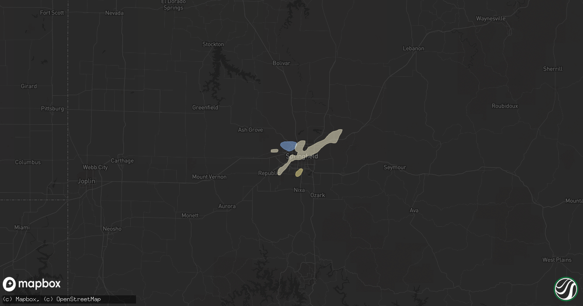 Hail Map in Springfield, MO on April 20, 2023 HailTrace